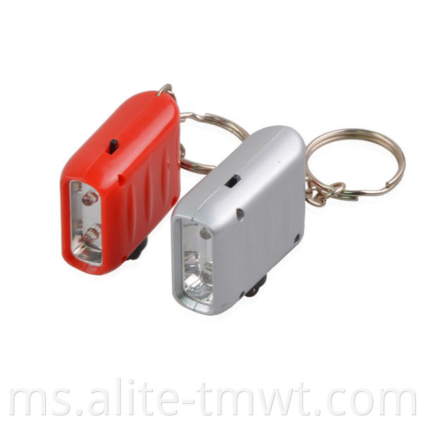 Kecemasan Penggunaan Mini 2 LED Torch Hand Crank Generator Dynamo Lampu suluh